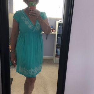 Cute turquoise dress/swimsuit coverup